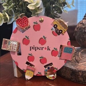 Piper Pink Jewelry Apple Motif Hair Clips